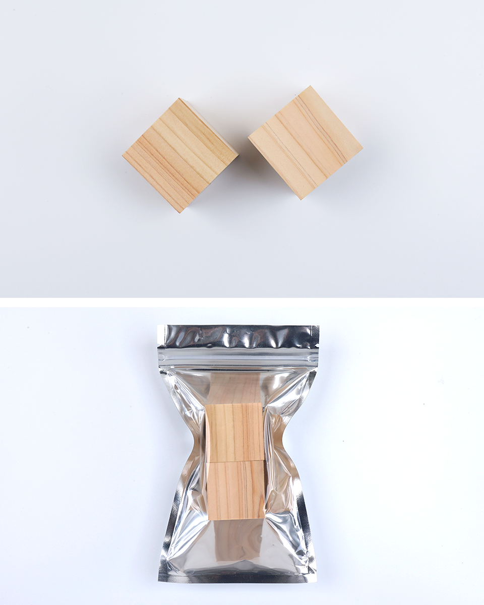 ■無垢ヒノキ アロマキューブ 2個セット WF-018